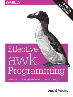 cover image of Effective awk Programming